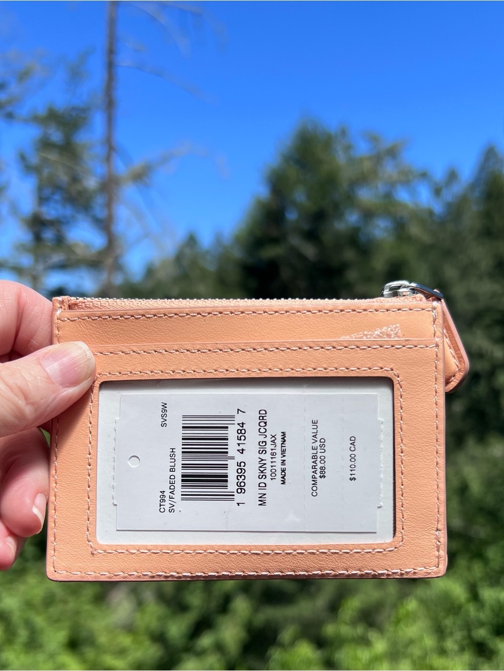 COACH Mini Skinny ID Case Cardholder Wallet & Key Chain NWT AUTHENTIC - Picture 4 of 12